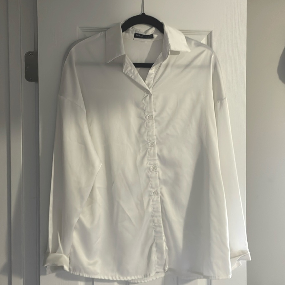 Women’s Slik White Button Down